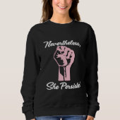 Dennoch bestand sie das schwarze Sweatshirt der (Vorderseite)