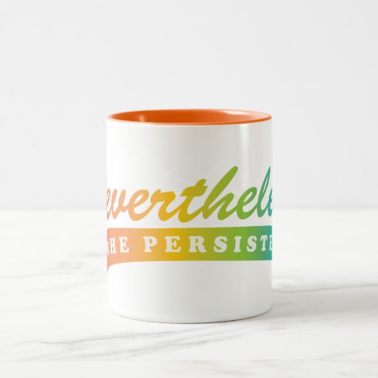 Dennoch bestand sie fort zweifarbige tasse (Mittel)