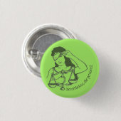 Dennoch bestand sie (grüner) Knopf fort Button (Vorne & Hinten)