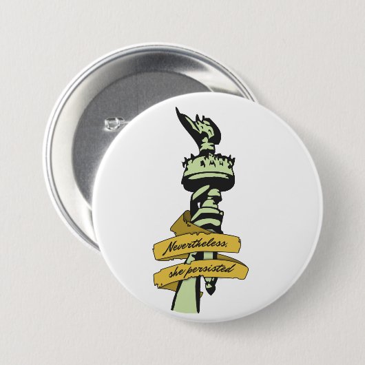 "Dennoch, bestand sie" Knopf fort Button (Vorne & Hinten)