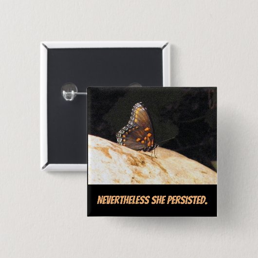 Dennoch bestand sie Knopf fort Button (Vorne & Hinten)