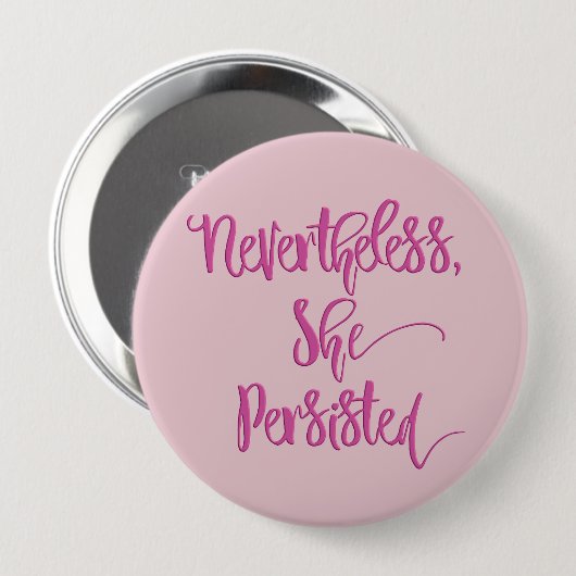 Dennoch bestand sie Knopf-Rosa fort Button (Vorne & Hinten)