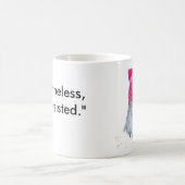 "Dennoch, bestand sie" mit PinkHat Eagle fort Kaffeetasse (Mittel)