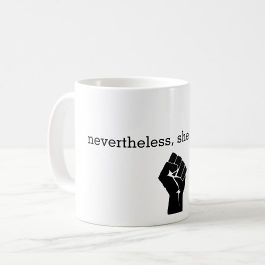 dennoch bestand sie Tasse fort (Vorderseite Links)