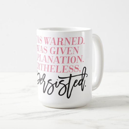 Dennoch bestand sie Tasse fort (VorderseiteRechts)