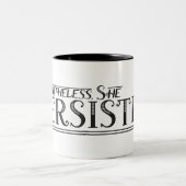 Dennoch… (Kaffee-Tasse) Zweifarbige Tasse (Mittel)