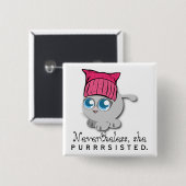 Dennoch sie PURRsisted. (Fortbestanden) Button (Vorne & Hinten)