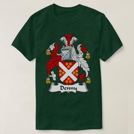 Denny Coat of Arms Familienwappen T-Shirt (Design vorne)