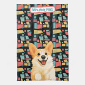 DENNY Corgi  - ArtMuse Küchenhandtücher Geschirrtuch (Vertikal)
