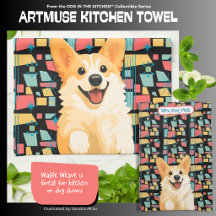 DENNY Corgi - ArtMuse Küchenhandtücher