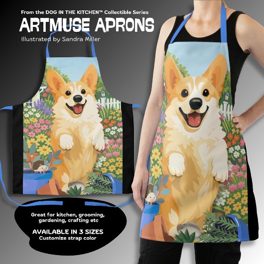 DENNY da Corgi   All-Over Print Schürze