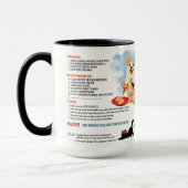 DENNY'S STUBBY WÜRSTCHEN Corgi Art Muse Rezept Tasse (Links)