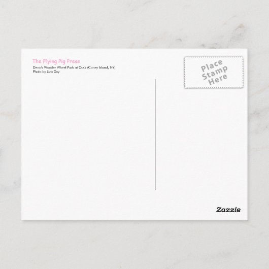 Deno's Wonder Wheel Park (Coney Is., NY) Postkarte (Rückseite)