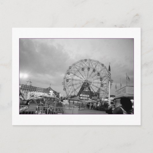 Deno's Wonder Wheel Park (Coney Is., NY) Postkarte (Vorderseite)