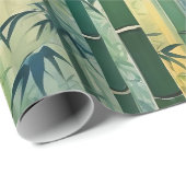 Dense Bamboo Forest at Sunset Geschenkpapier (Rolleneckpunkt)