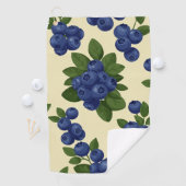 Dense Blueberry Nahtloses Muster Golfhandtuch (Insitu)