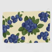 Dense Blueberry Nahtloses Muster Golfhandtuch (Horizontal)
