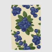 Dense Blueberry Nahtloses Muster Golfhandtuch (Vorderseite)