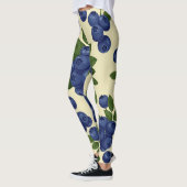 Dense Blueberry Nahtloses Muster Leggings (Links)