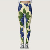 Dense Blueberry Nahtloses Muster Leggings (Vorderseite)