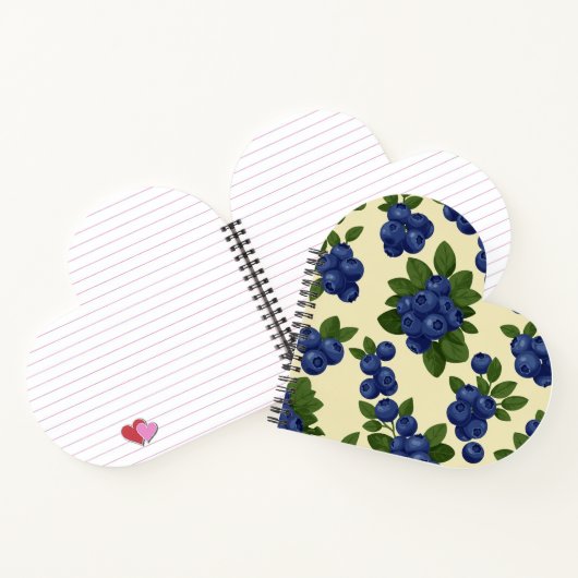 Dense Blueberry Nahtloses Muster Notizblock (Innenseite)