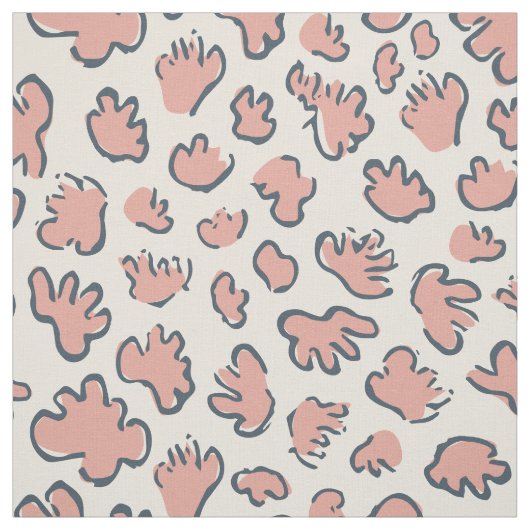 Dense Organic Terrazzo | Abstract Blush Peach Stoff (Muster)