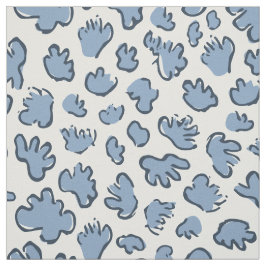 Dense Organic Terrazzo | Abstract Dusty Bluebell Stoff