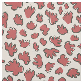 Dense Organic Terrazzo | Abstract Faded Rust Red Stoff