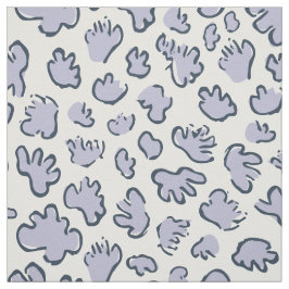 Dense Organic Terrazzo | Abstract Pale Periwinkle Stoff