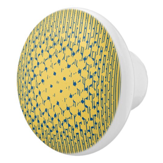 Density Design - Gelb & Blau - Schublade Keramikknauf (Rechts)