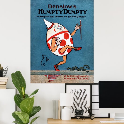 Denslow's Humpty Dumpty Book Cover Canvas Print 30 Poster (Heimbüro)