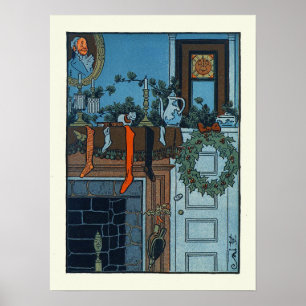 Denslow's Night vor Weihnachten - Vintag Print Poster