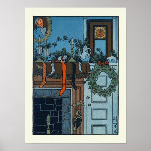 Denslow's Night vor Weihnachten - Vintag Print Poster (Vorne)