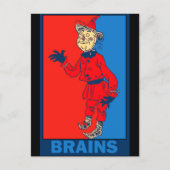 Denslows Zauberer von Oz: Gehirne Postkarte (Vorderseite)