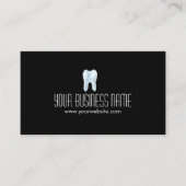 Dental 3D Tooth Dentist Schlicht Black Visitenkarte (Vorderseite)