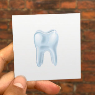 Dental 3D Tooth Minimalistisch Dentist Quadratische Visitenkarte