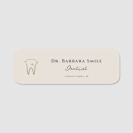 Dental Aesthetic Dentist Sand Beige Namensschild