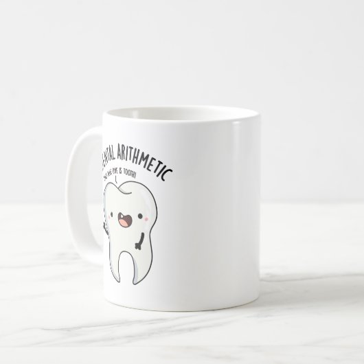 Dental Arithmetic Funny Tooth Puff Kaffeetasse (Vorderseite Links)