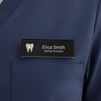 Dental Assistance Dentist Tooth Logo Namenschild