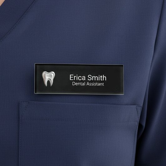 Dental Assistance Dentist Tooth Logo Namenschild
