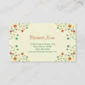 Dental Assistant - Chic Nature Stylish Visitenkarte (Rückseite)