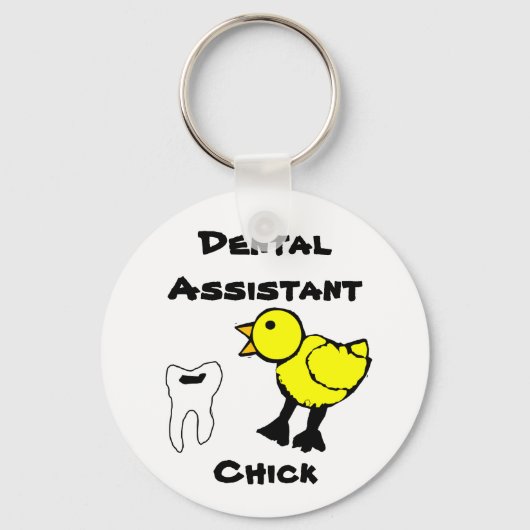 Dental Assistant Chick Schlüsselanhänger (Vorderseite)