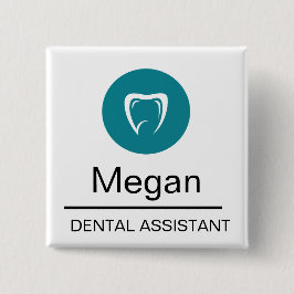 Dental Assistant Custom Tooth Logo Button