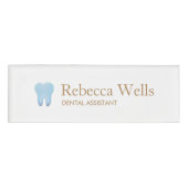 Dental Assistant Dentist Tooth Logo Namenschild (Vorderseite)