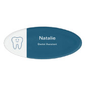 Dental Assistant Friendly Tooth Symbol Namenschild (Vorderseite)