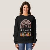 Dental Assistant Groovy Retro Vintage Rainbow Cute Sweatshirt (Vorne ganz)