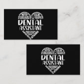 Dental Assistant Heart Dentist Funny Dentistry Lov Visitenkarte (Vorne/Hinten)