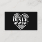 Dental Assistant Heart Dentist Funny Dentistry Lov Visitenkarte (Vorderseite)