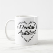Dental Assistant Heart Word Cloud Kaffeetasse (Links)