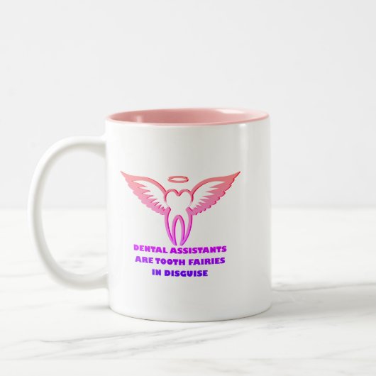 Dental Assistant Tooth Fairy Pink Tasse (Links)